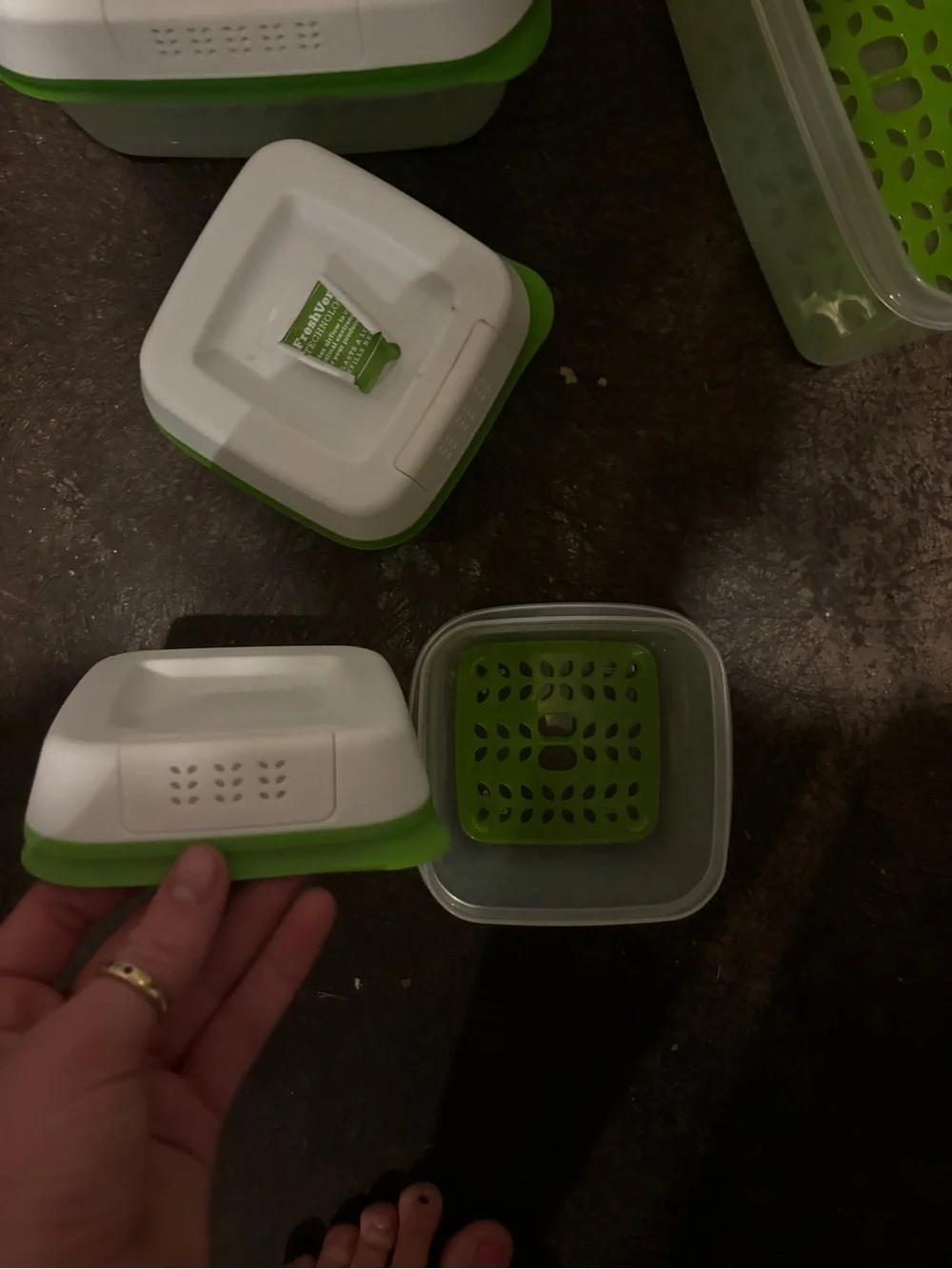 Airtight Food Storage Containers - Green (Set of 3)